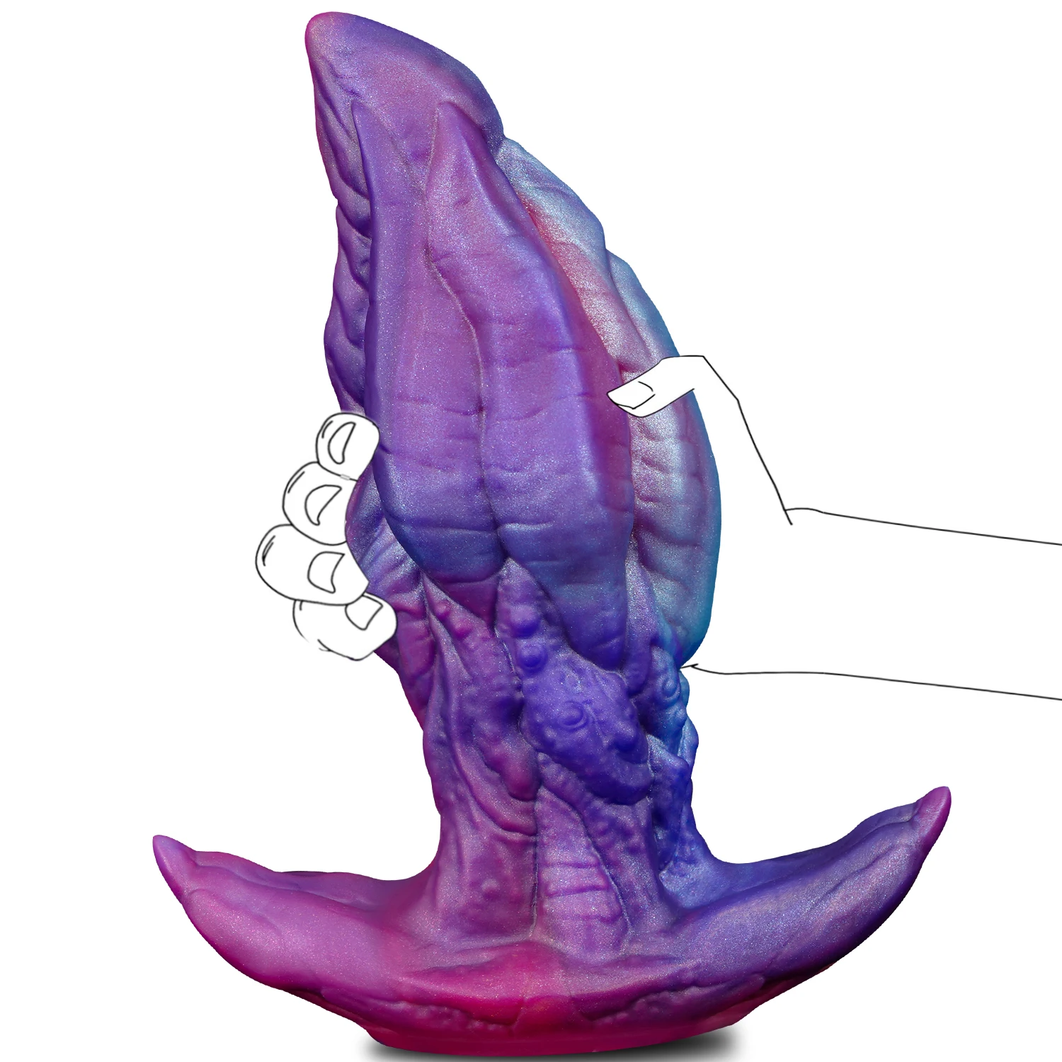 Wyvern Plug Anal Alien Nervurado Silicone Soft P M G GG - Imagem 2