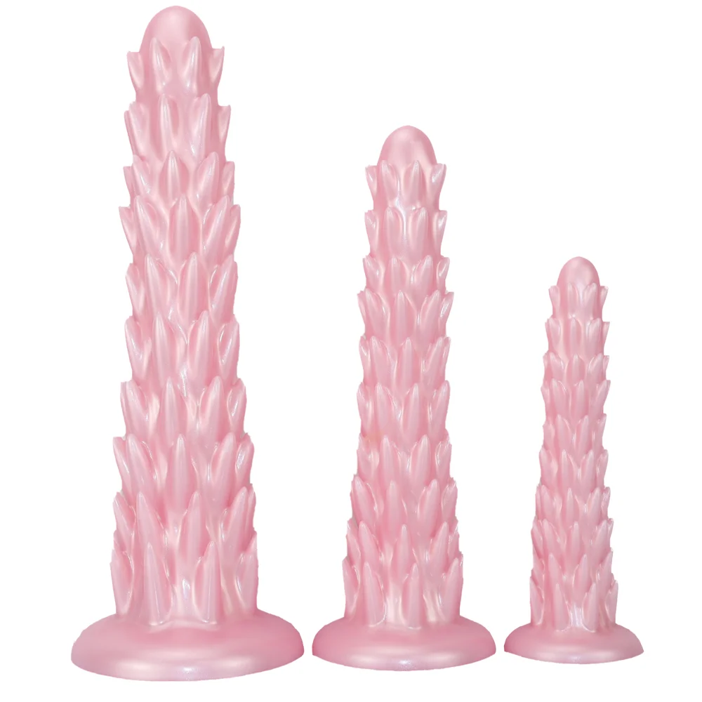 Cacto Consolo Plug Espinhos Silicone Macio Ventosa S M L