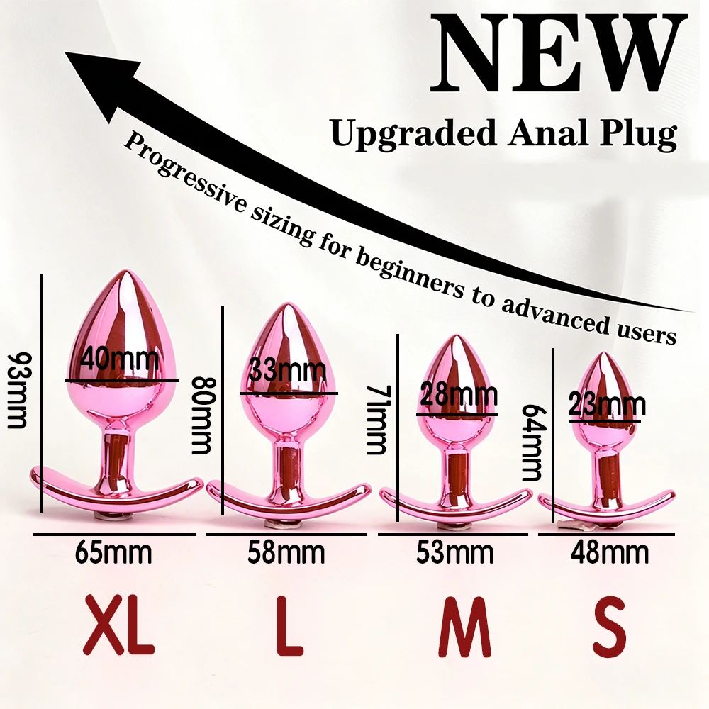 Tabela de tamanhos do plug anal Rosé Gem S M L XL