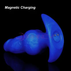 Base em T do plug anal canino com os contatos de recarga magnética
