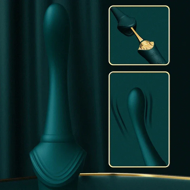 Cabeca curva de ponto G destacavel do vibrador de clitoris premium