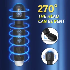 Cabeça flexível que dobra até 270 graus do wand vibrador Essential