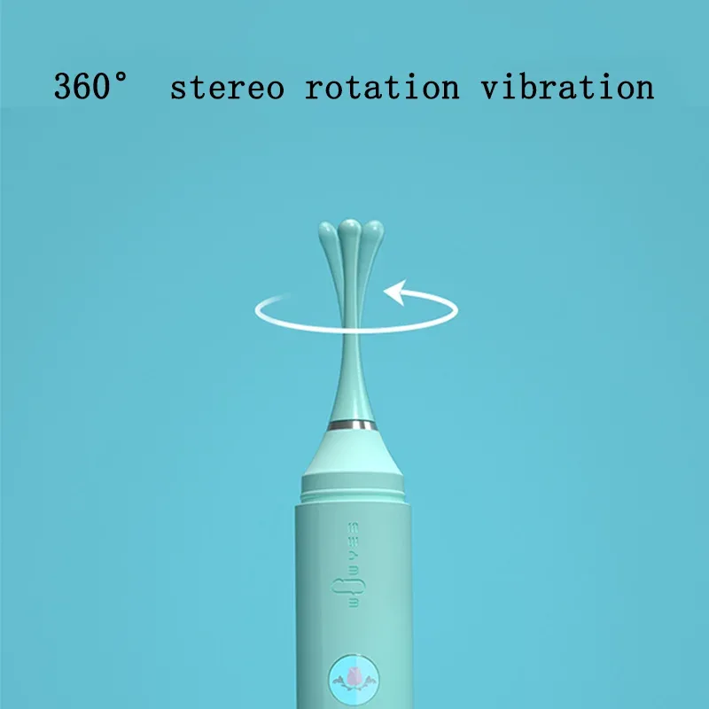 Vibrador clitoriano Estilete azul menta com vibração que percorre a ponta em 360 graus