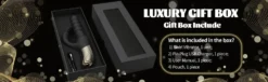 Caixa presente com vibrador Tornado carregador USB manual e estojo