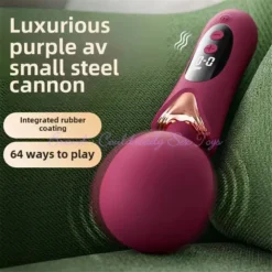 Wand vibrador massageador destacando os 64 modos de vibração e o revestimento de silicone