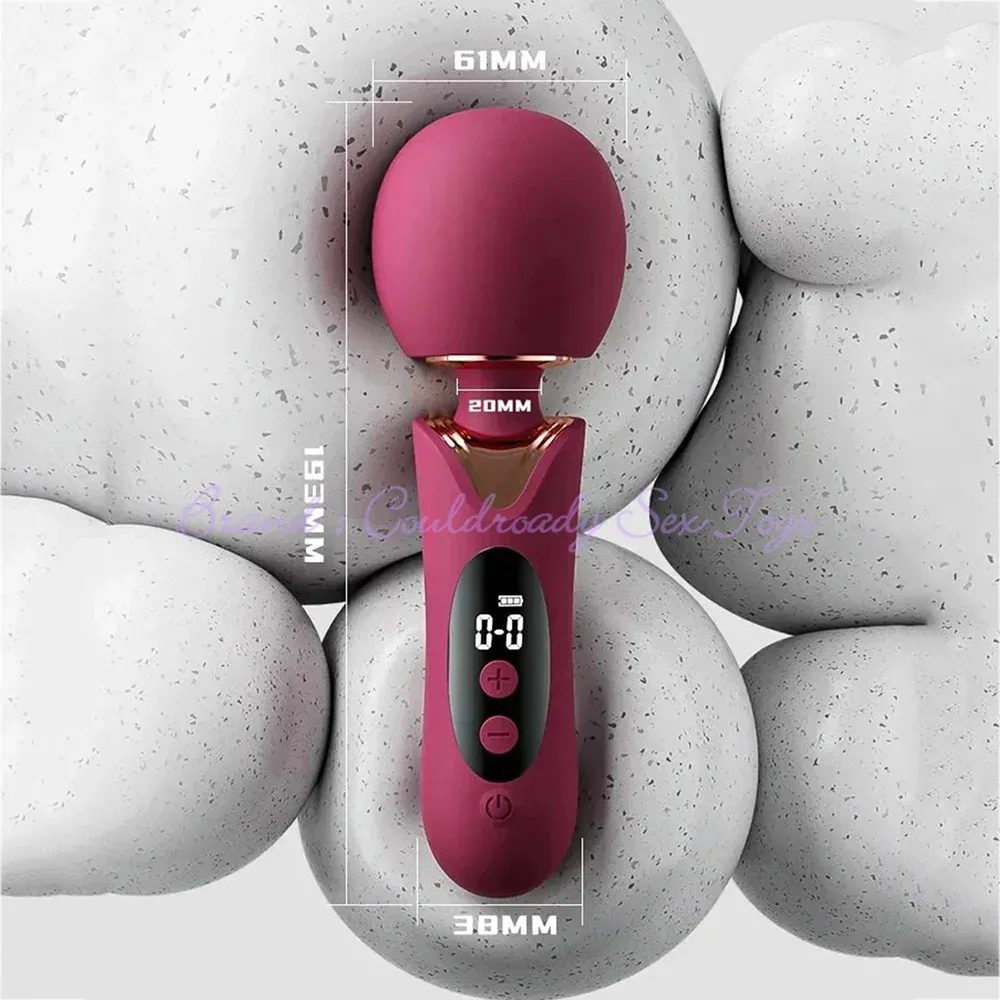 Medidas do wand vibrador massageador: 19,3 cm de comprimento e 6,1 cm de cabeça