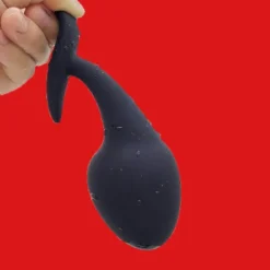 Haste fina e flexível do plug anal de uso diário Black Drop
