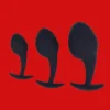 Plug anal iniciante Black Drop em silicone preto nos tamanhos P, M e G com base em T