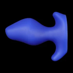 Perfil lateral do plug anal Cobalt com bulbo em diamante e pescoço estreito