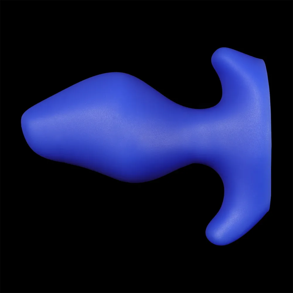 Perfil lateral do plug anal Cobalt com bulbo em diamante e pescoço estreito