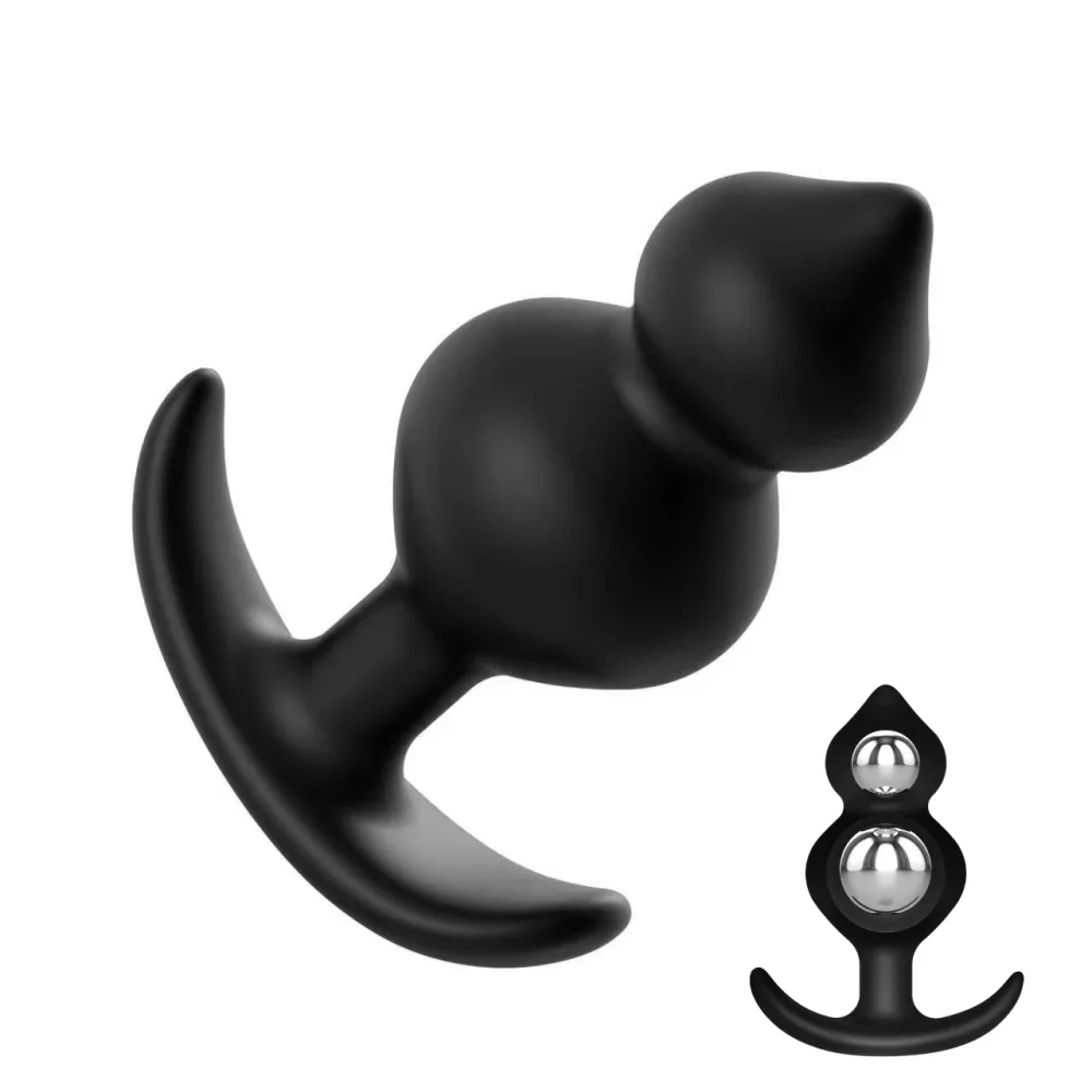 Formato em dois bulbos com ponta cônica do plug anal Silver Core