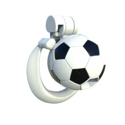Chastity cage em bola de futebol de resina branca e preta