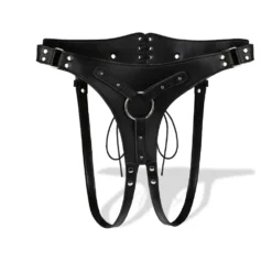 Cinta peniana corset aberta com O-ring de 3,8 cm e tiras de perna
