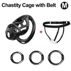Gaiola de castidade Ghost tamanho M 67 mm com cinta elástica