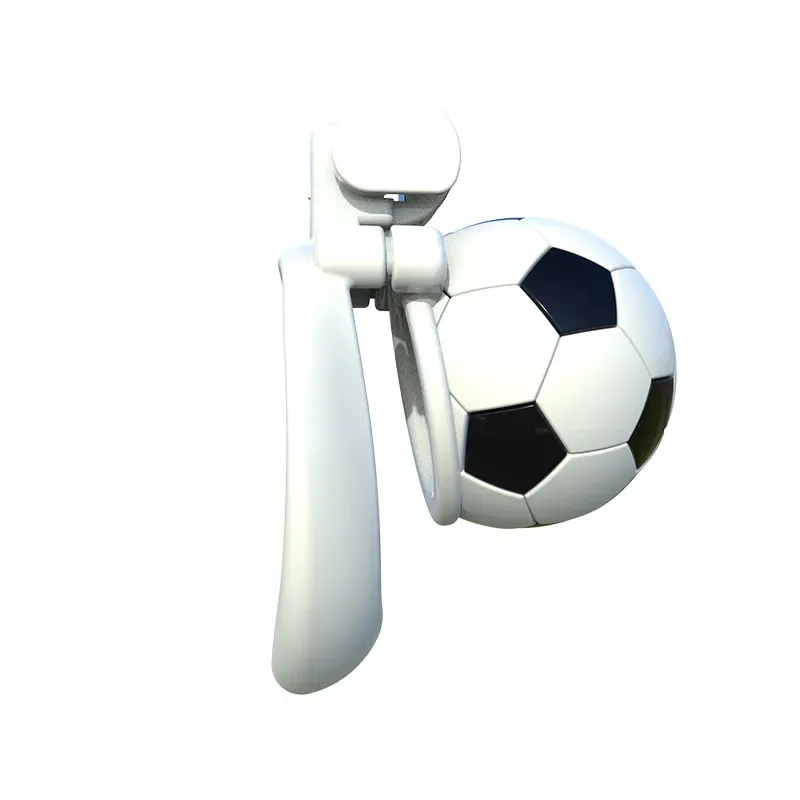 Micro cage bola de futebol de perfil mostrando o anel base curvo
