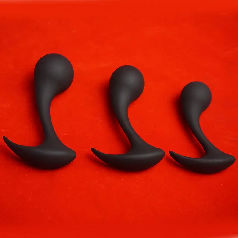 Plug anal de próstata base T: três plugs anais de próstata com base em T nos tamanhos P, M e G