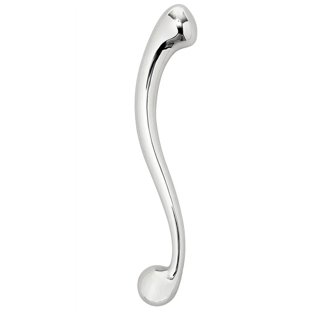 Steel Wand: dildo de aço inox em curva S com duas pontas