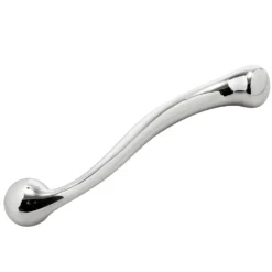 Steel Wand: ponta curvada do dildo de metal para ponto G e próstata