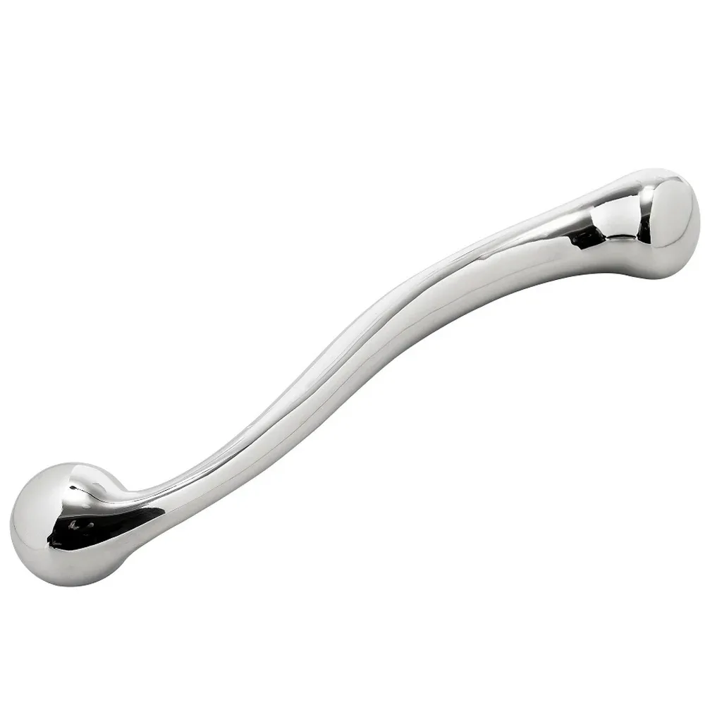 Steel Wand: ponta curvada do dildo de metal para ponto G e próstata